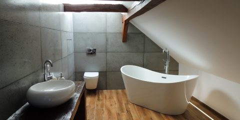 beton architektoniczny w łazience