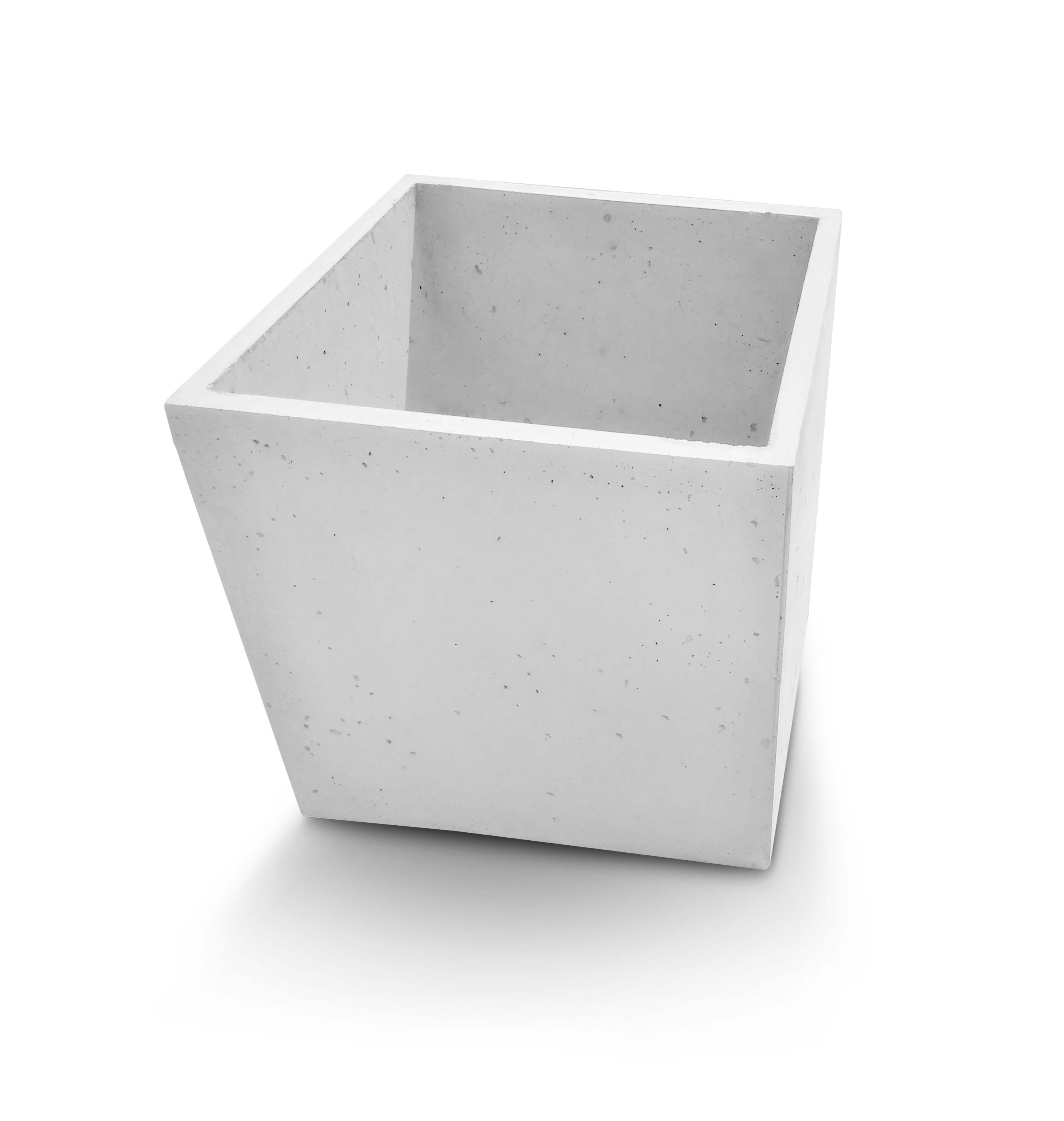 donica z betonu architektonicznego biała 50x50x50